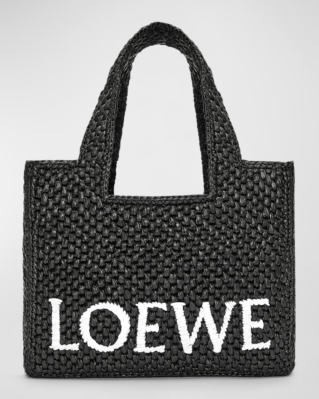 LOEWE x Paula¡¯s Ibiza Font Tote Small Bag in Raffia