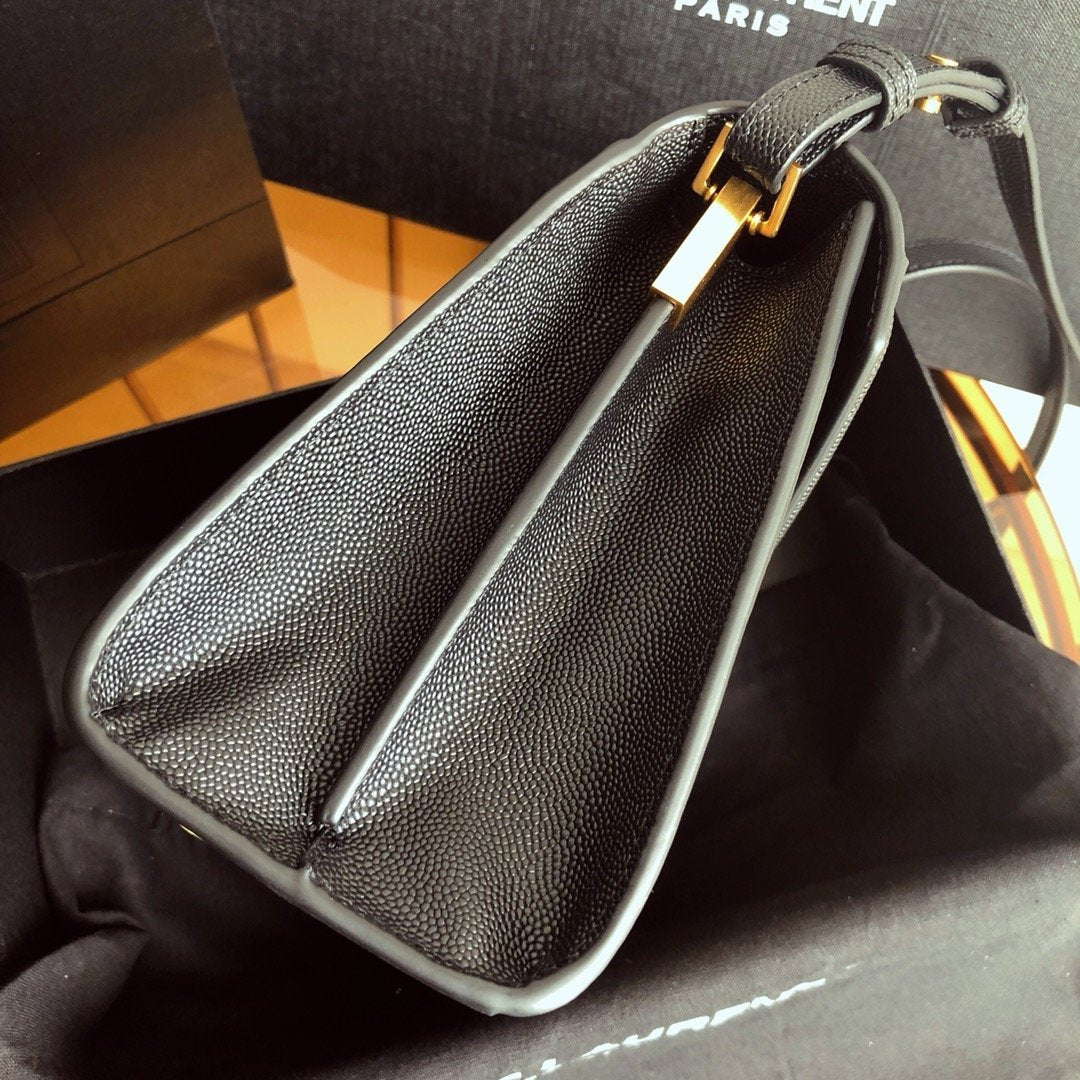 YSL Cassandra Mini Top Handle Bag Black