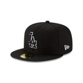 Los Angeles Dodgers Black Outline 59FIFTY Fitted Hat