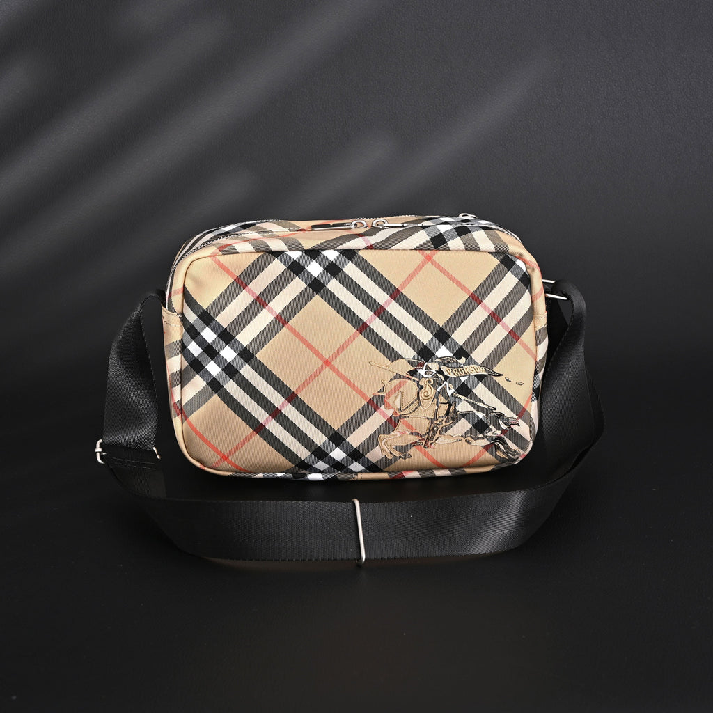 Burberry Vintage Check Canvas Crossbody Messenger Bag