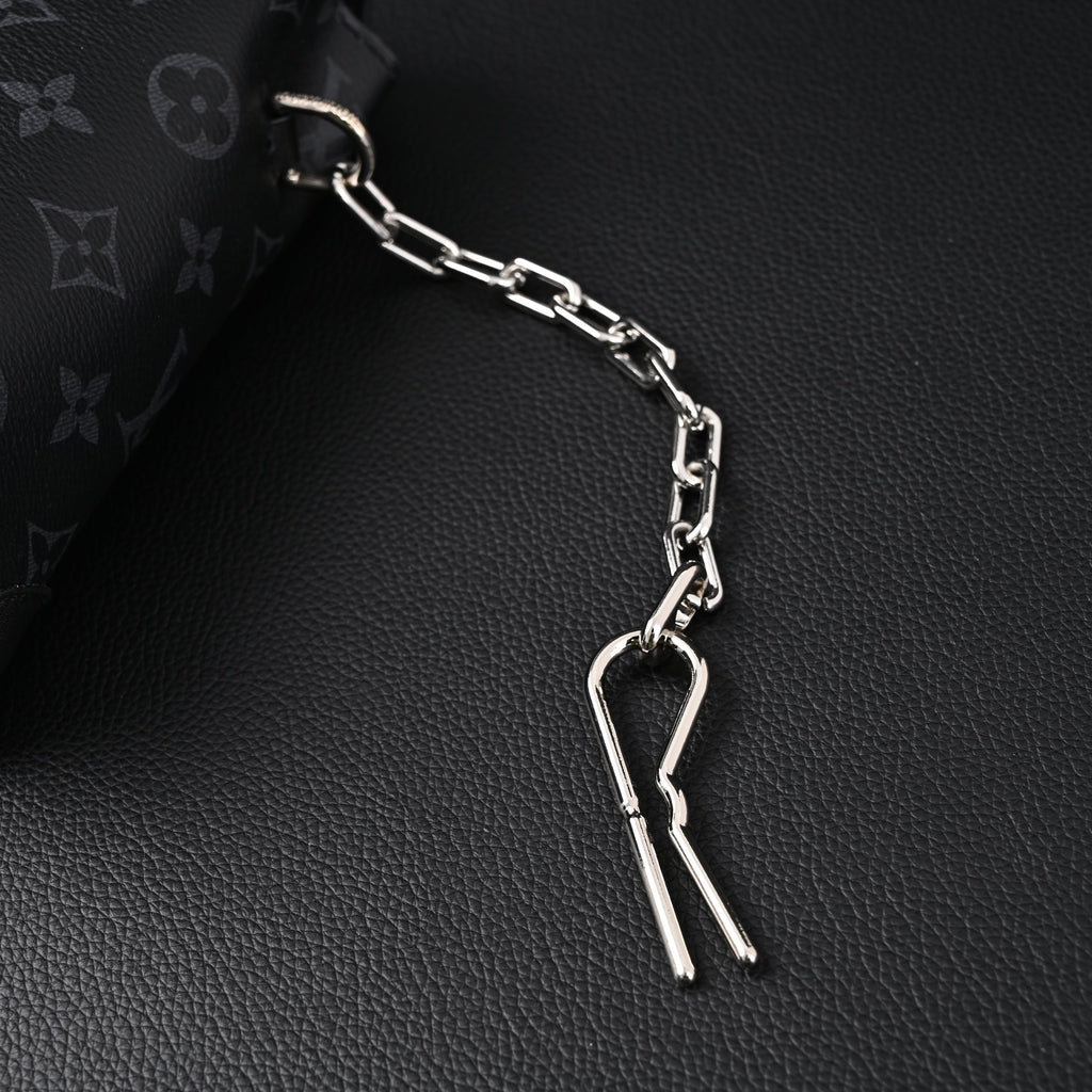 Louis Vuitton Soft Trunk Messenger – Monogram Eclipse Canvas with Silver Chain