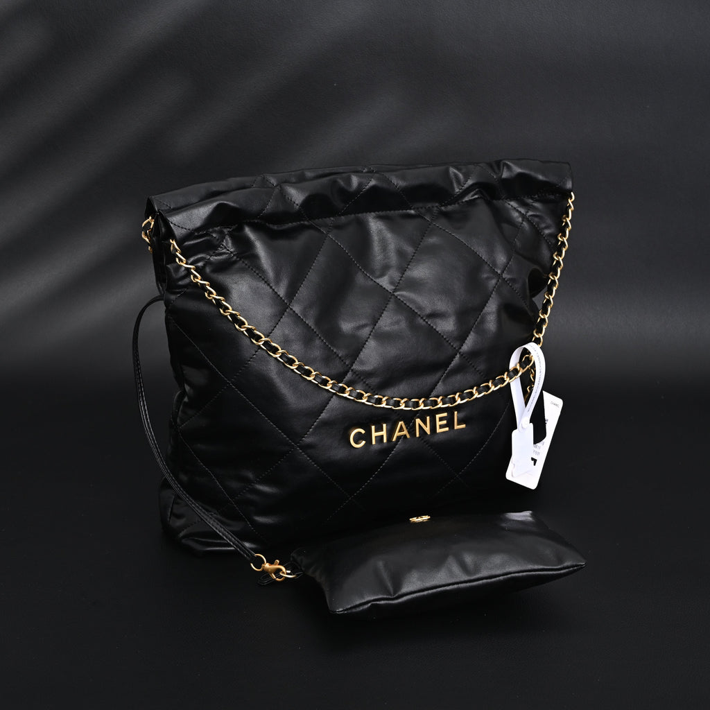 Chanel 19 Flap Bag – Black Quilted Lambskin with Gold & Ruthenium Hardware