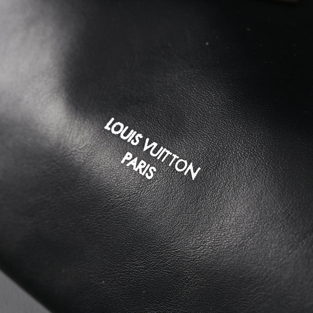 Louis Vuitton Montaigne Black Mahina Leather Shoulder Bag
