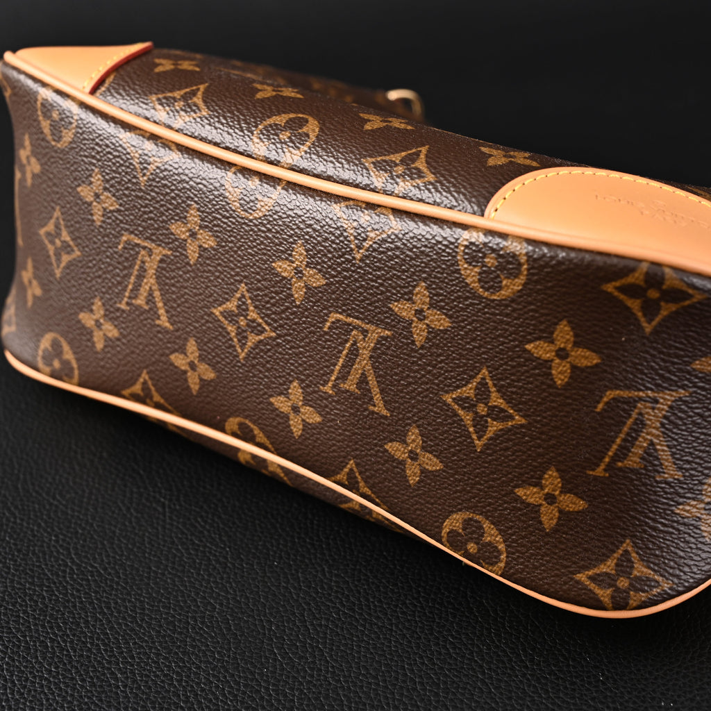 Louis Vuitton Boulogne Monogram Canvas Shoulder Bag – Classic Brown with Vachetta Leather Trim (M45832)