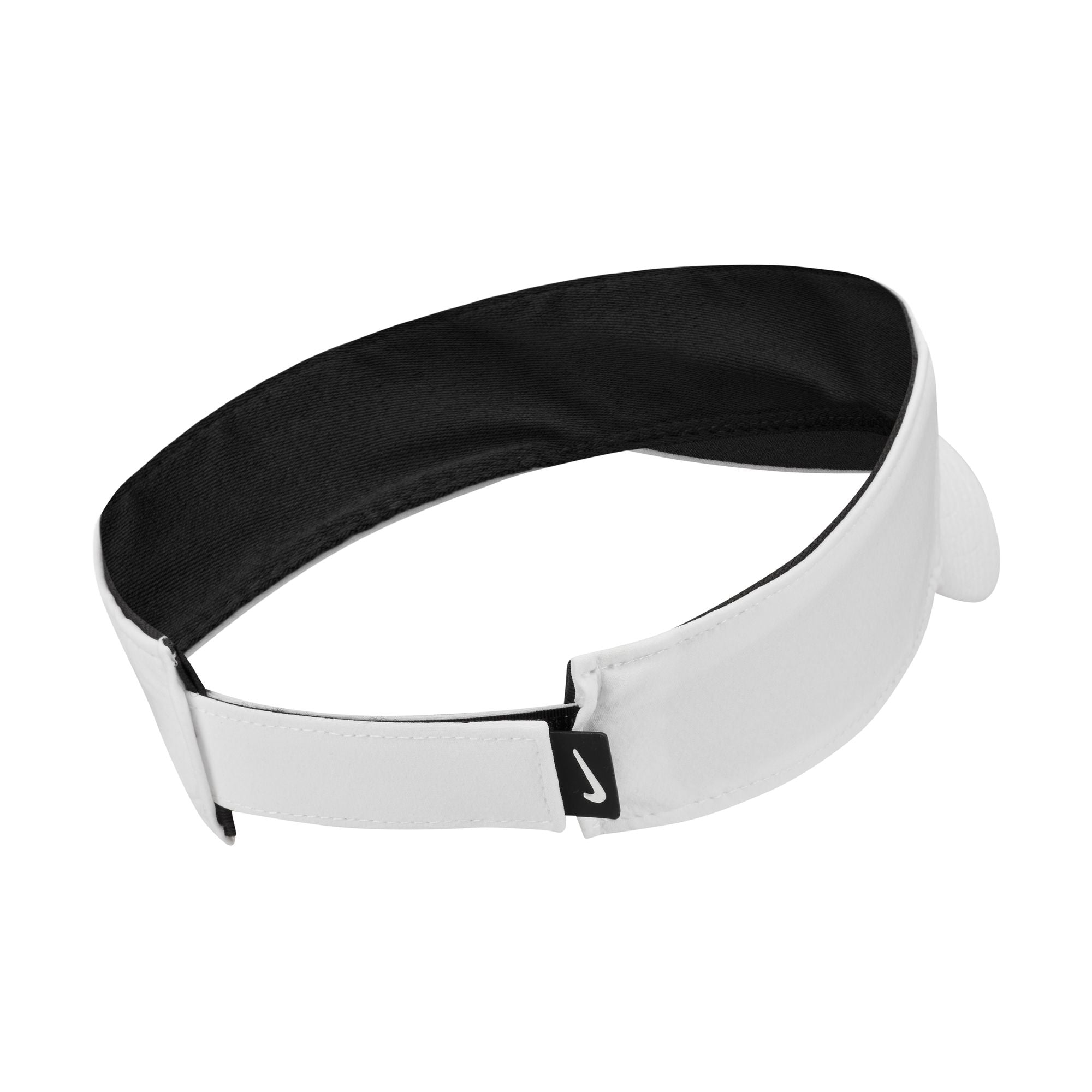 Nike Swoosh Ace Visor in White/Anthracite/Black